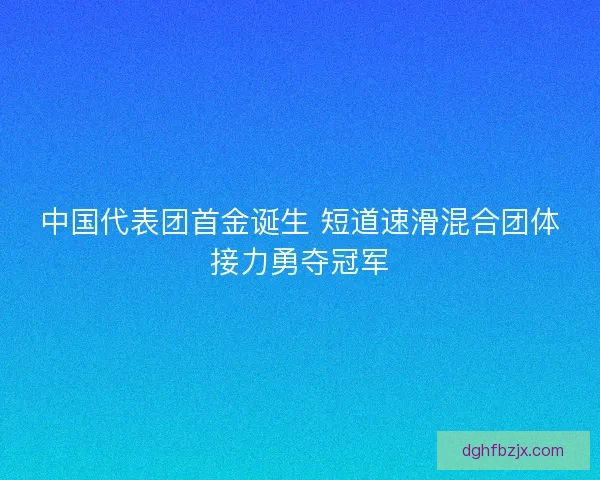 中国代表团首金诞生 短道速滑混合团体接力勇夺冠军